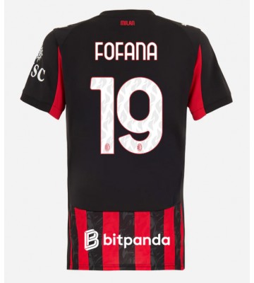 AC Milan Youssouf Fofana #19 Primera Equipación Mujer 2025-26 Manga Corta